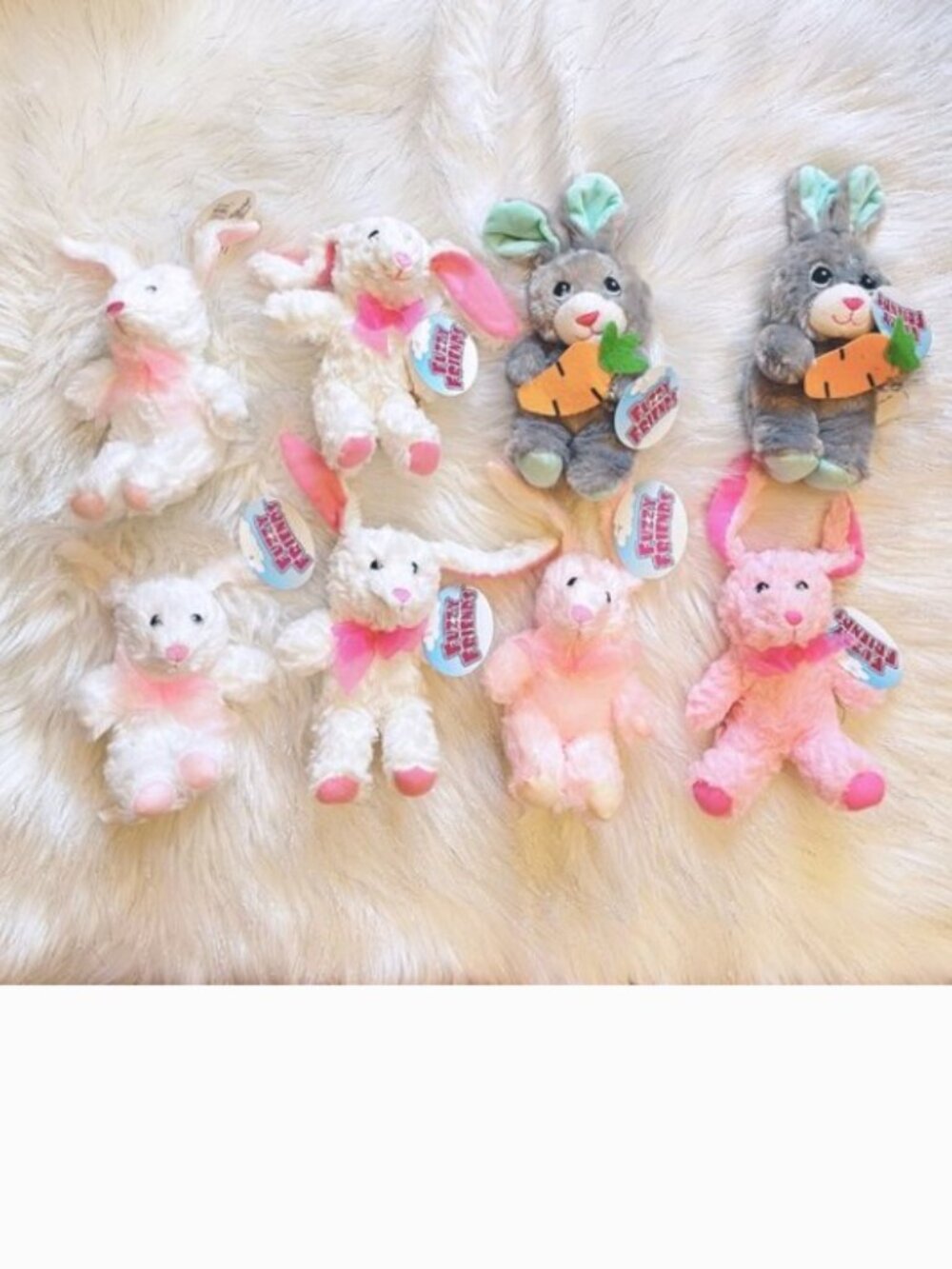 New Set of 8 NWT Stuffed Bunny Rabbit Animals Easter Baskets Gifts